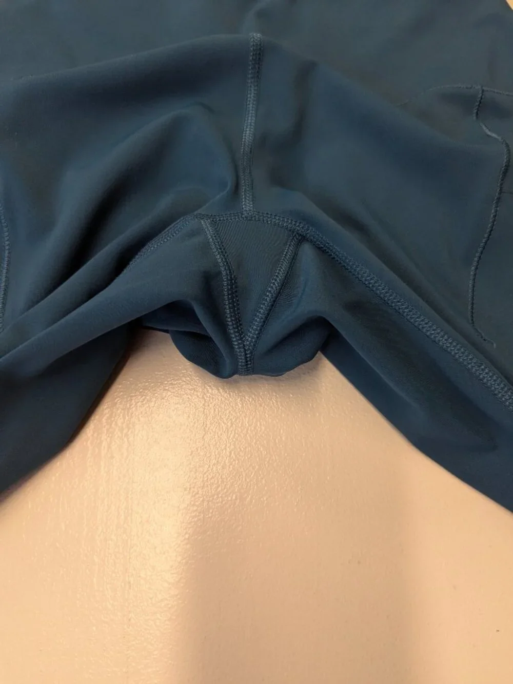 Spyder Active Size Small Greenish Blue Performance Leggings w/ Zippered Pockets